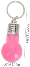 LED Bulb Key Chain with Light and Sound for Bags and Backpacks