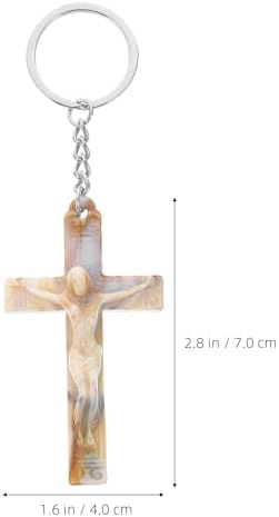 LUOZZY 12 Pcs Cross Keychains Retro Religious Christian Gifts