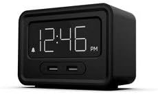 NONSTOP Station E Alarm Clock with Two USB Charging Ports
