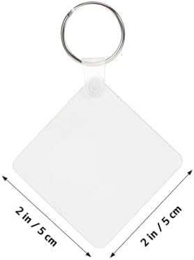 NUOBESTY 40Pcs Blank Keyrings Double Sided Keychains