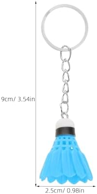 LOGOFUN 18PCS Mini Shuttlecock Keychain Set - 3 Colors