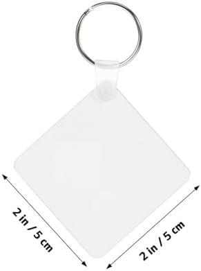 Gadpiparty 40pcs Acrylic Keychain Blanks for Sublimation and DIY Keychains