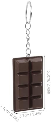 LOGOFUN 4PCS Chocolate Keychains Realistic Keyrings