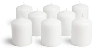 Cone Top Pillar Candles by Bask Set of 8 3 In 4 H