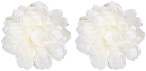 PATIKIL Lotus Flower Curtain Tiebacks 2 Pcs White Artificial Floral Clips