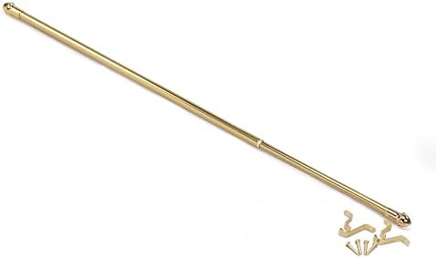 ACHIM Fantasia Cafe Window Rod 18-28 Brass Decorative Rod