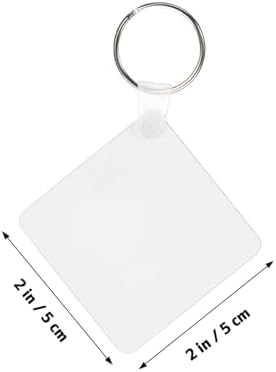 DOITOOL 40Pcs Sublimation Keychain Blanks Double Sided Key Rings for DIY Projects