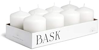Cone Top Pillar Candles by Bask Set of 8 3 In 4 H