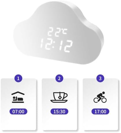 Cloud Digital Alarm Clock with Shake-to-Snooze Function