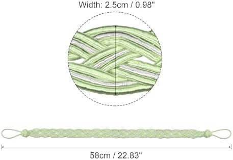 Uxcell 4Pcs Curtain Tiebacks with 4 Metal Hooks Green Silver
