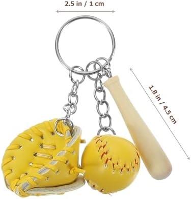 6pcs Softball Keychains for Sports Fans