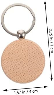 30pcs Unfinished Wooden Keychain Blanks for DIY Crafting