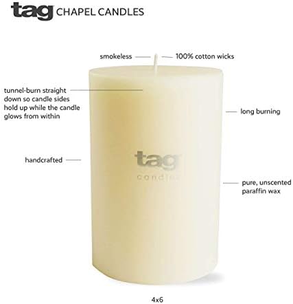 TAG Chapel 3X10 Ivory Pillar Candle