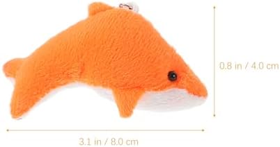 SAFIGLE 25pcs Plush Dolphin Keychains for Bags and Keys