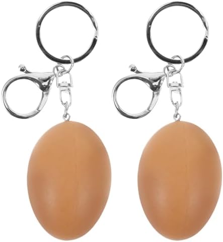 LOGOFUN 4 Pcs Easter Egg Keychain with Clip