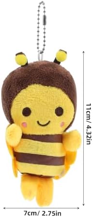 10pcs Cute Plush Bee Key Chain