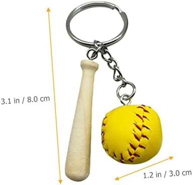 POPETPOP 16pcs Baseball Keychain Set for Boys Girls and Players