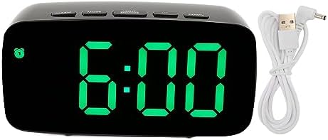 Pssopp LED Alarm Clock with Mirror and Voice Activation