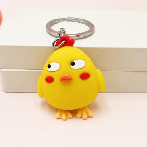 LOGOFUN 16PCS Funny Chicken Keychains for Bag Backpack Birthday Party Favors
