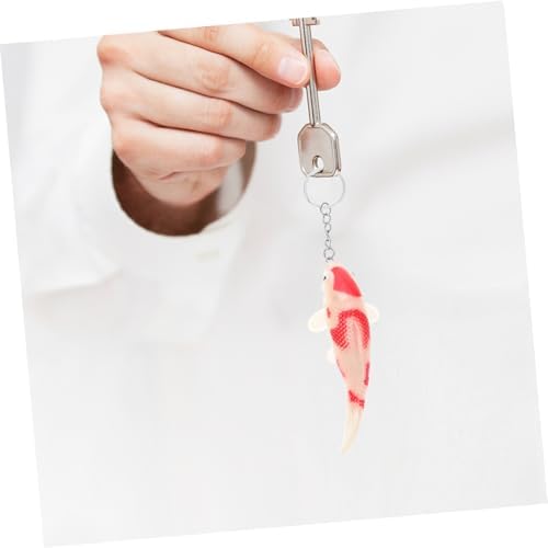 Garneck 4pcs Colorful Koi Fish Keychains