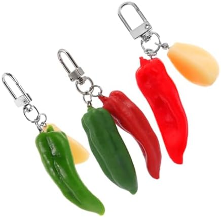 Chili Keychain Key Ring for Car Keys Fashion Decor