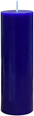 6 Inch Blue Pillar Candle for Home Dcor