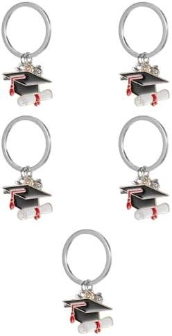 LUOZZY 10 Pcs Graduation Keychain Caps Keyring Pack
