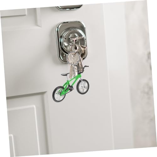 Homoyoyo 4pcs Mini Bicycle Keychains - Alloy Racing Bike Key Rings