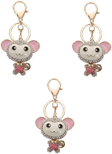 Operitacx 2pcs Monkey Keychain Metal Key Ring