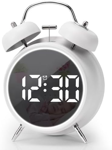 JUSTUP Loud Alarm Clock with LED Display and Night Light