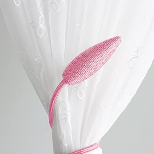 Valea Home 2 Pieces Pink Curtain Tiebacks Holdbacks