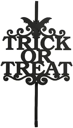 National Tree Company Trick or Treat Wreath Hanger Black 19 Inches