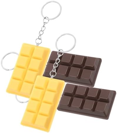 LOGOFUN 4PCS Chocolate Keychains Realistic Keyrings