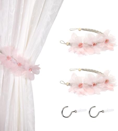 SUQ I OME Boho Curtain Tiebacks Set of 2 Pink
