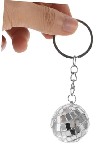 Wakauto 6pcs Mirror Disco Ball Keychains