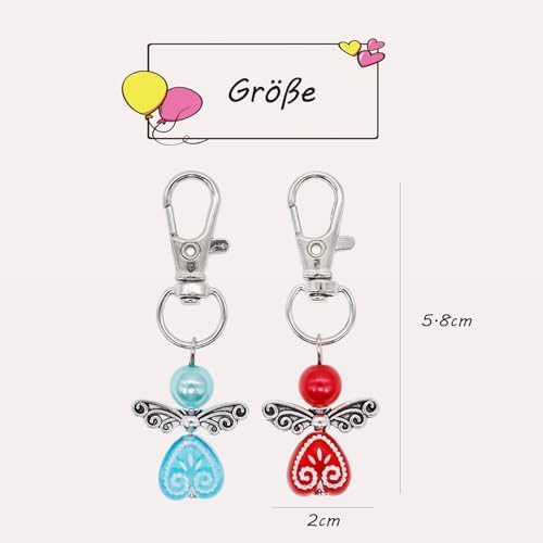 30 Pack Guardian Angel Keyrings Small Lucky Charms