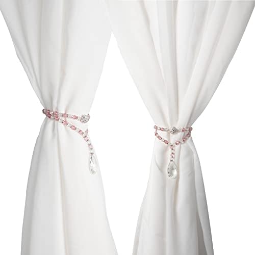 SUQ I OME Pink Crystal Beaded Curtain Tieback