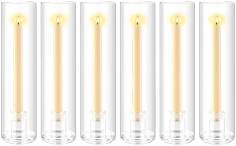 6pcs Hurricane Glass Candle Holders for Candlesticks