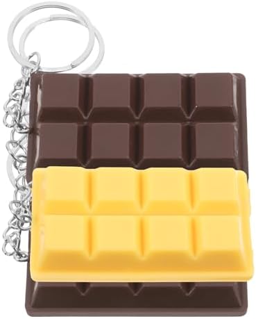 LOGOFUN 4PCS Chocolate Keychains Realistic Keyrings