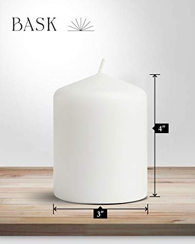 Cone Top Pillar Candles by Bask Set of 8 3 In 4 H
