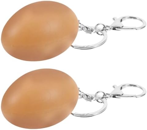 LOGOFUN 4 Pcs Easter Egg Keychain with Clip