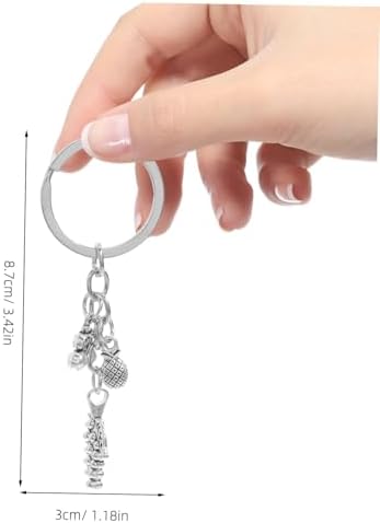 5Pcs Tropical Fruit Keychains Key Rings for Summer Luau Party Favors