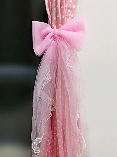 Turbokey Bowknot Curtain Tieback 2 Pcs Pink