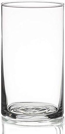 Richland Pillar Candles 3 and Eastland Glass Vases 6 Set of 12