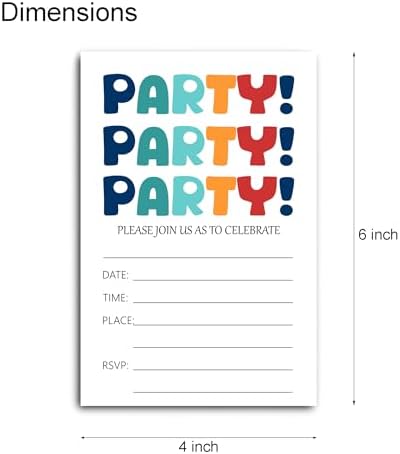 Simple Birthday Party Invitation Cards Checkered Design 30 Piece Set