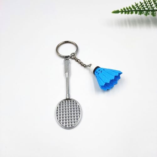 6Pcs Badminton Keyring Badminton Key Holder Backpack Purse Charm Pendant