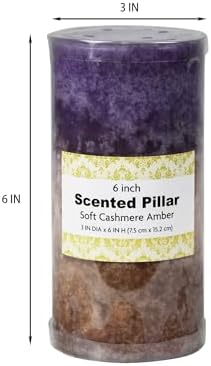6 Inch Purple Sand Scented Pillar Candle 1