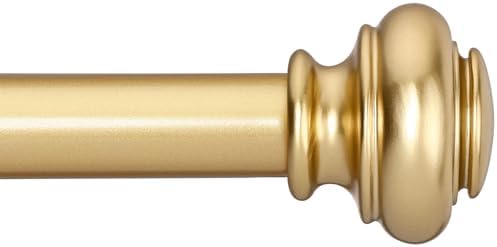 Heavy Duty Curtain Rods 28-88 Inches Gold Finishing Single Rod
