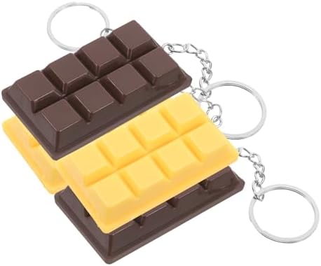 LOGOFUN 4PCS Chocolate Keychains Realistic Keyrings