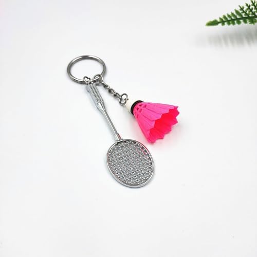 6Pcs Badminton Keyring Badminton Key Holder Backpack Purse Charm Pendant